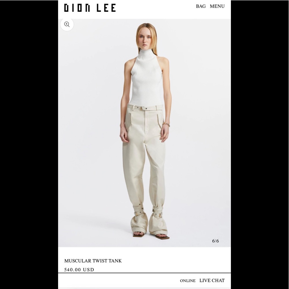 Dion Lee MUSCULAR TWIST TANK - Picture 3 of 7